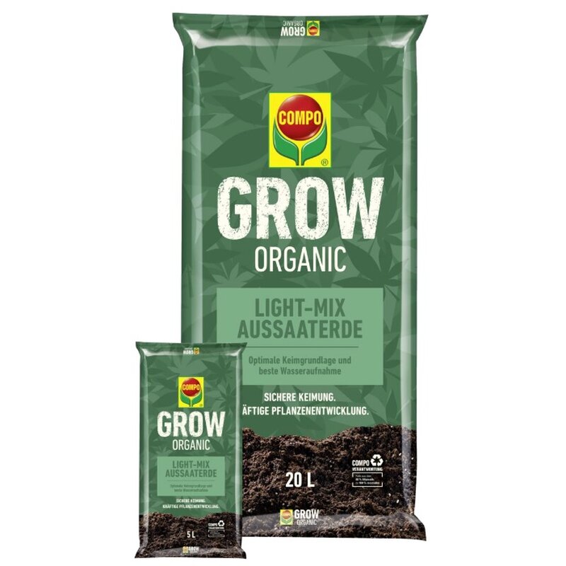 Compo Grow Organic Light-Mix Aussaaterde 20L